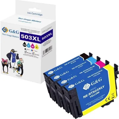 Druckerpatrone G&G GP-E503XLBKCMY-4P-R Schwarz Cyan Magenta Gelb XL