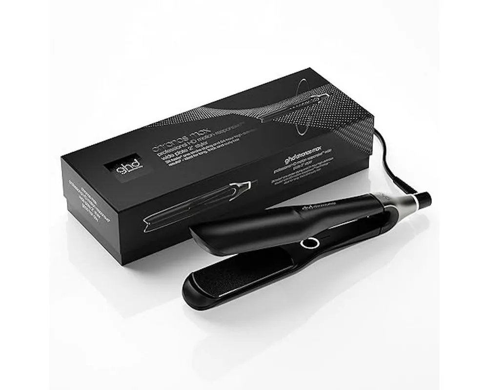 GHD Glätteisen GHD Chronos Max Glätteisen mit breiten Platten schwarz Keramik