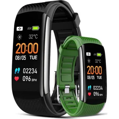 Aktivitätsarmband Giewont GW200 Bluetooth IP67 Schwarz 5 Tage Pulsuhr Oxymeter