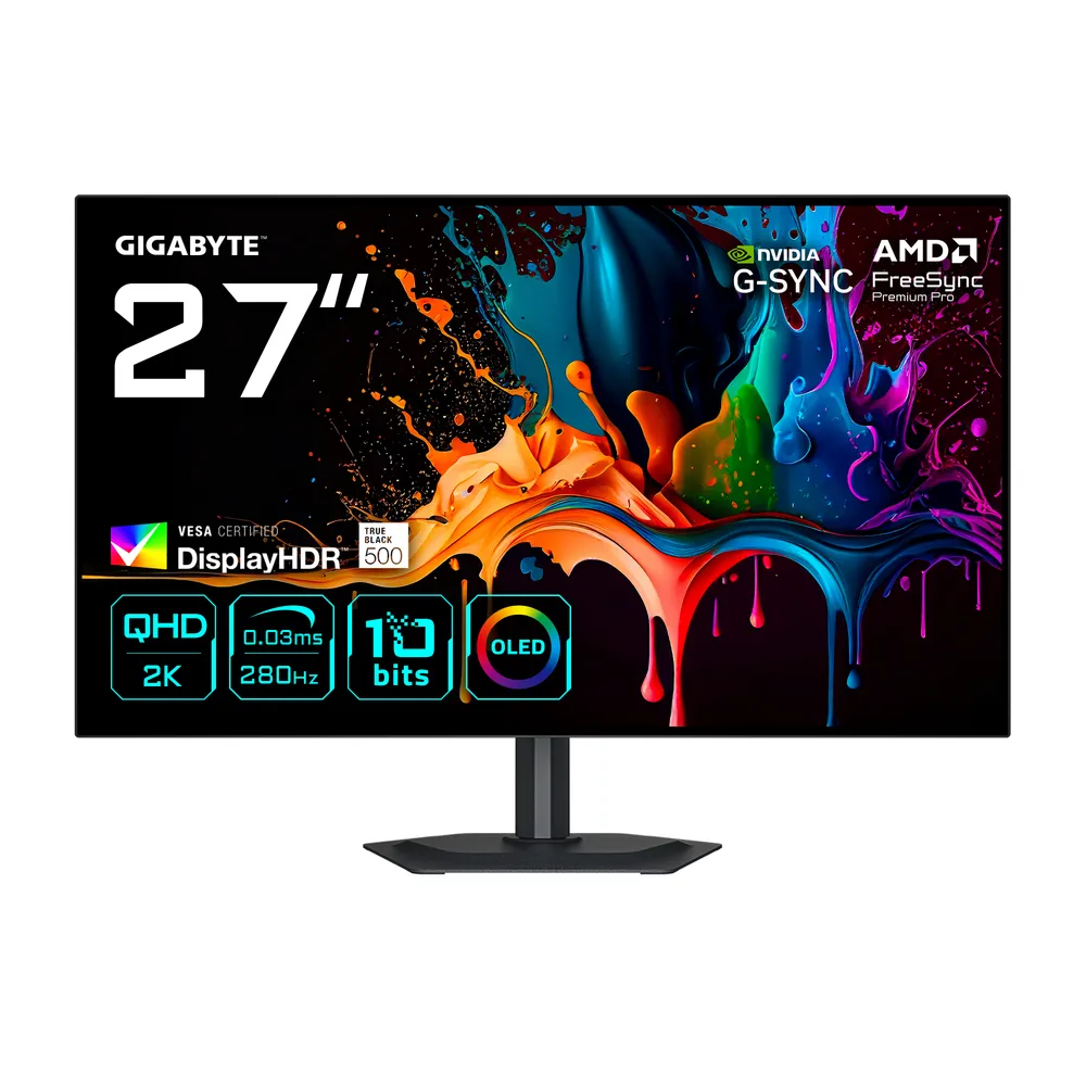 Monitor Gigabyte MO27Q28G 27" QHD 280Hz WOLED Tandem OLED 0,03 ms HDR True Black KVM