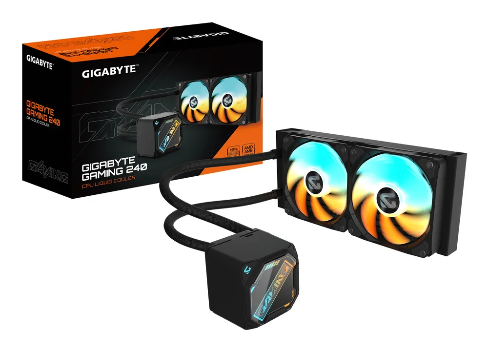 Flüssigkeitskühlung Gigabyte Gaming 240 240mm 2 Lüfter ARGB Multiled