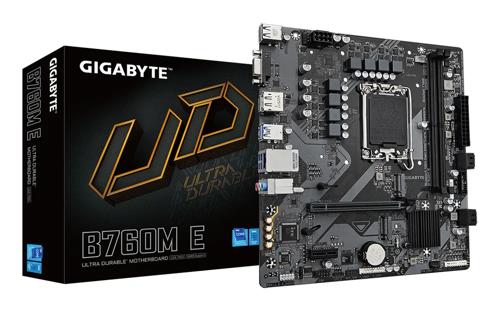 Placa Base Gigabyte B760 Intel LGA 1700 Micro ATX B760M E DDR5 2xM.2 PCIe 4.0 7.1CH