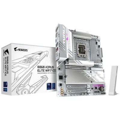 Motherboard Gigabyte B860 AORUS ELITE WIFI7 ICE B860 LGA1851 DDR5 ATX WiFi 7 PCIe 5.0 256GB M.2 RGB
