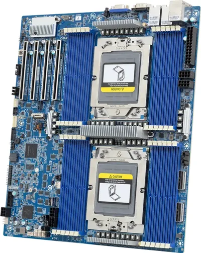 Motherboard GIGABYTE MZ73-LM2 AMD Socket SP5 DDR5 Extended ATX Gigabit Ethernet