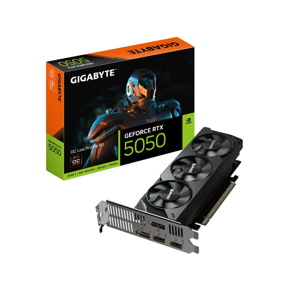 Grafikkarte Gigabyte GeForce RTX 5050 OC Low Profile 8GB GDDR6 Reflex 2 RTX AI DLSS4