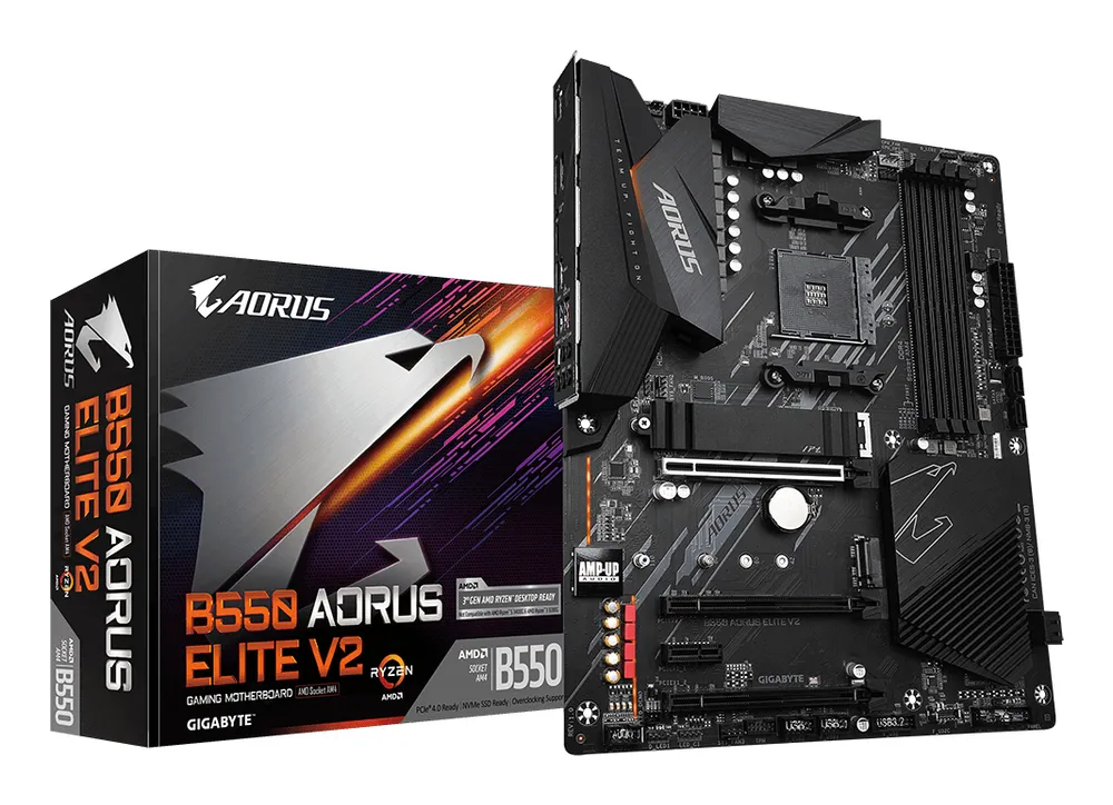 Motherboard GIGABYTE B550 AORUS ELITE V2 B550 AM4 DDR4 ATX 2.5GbE M.2 RGB