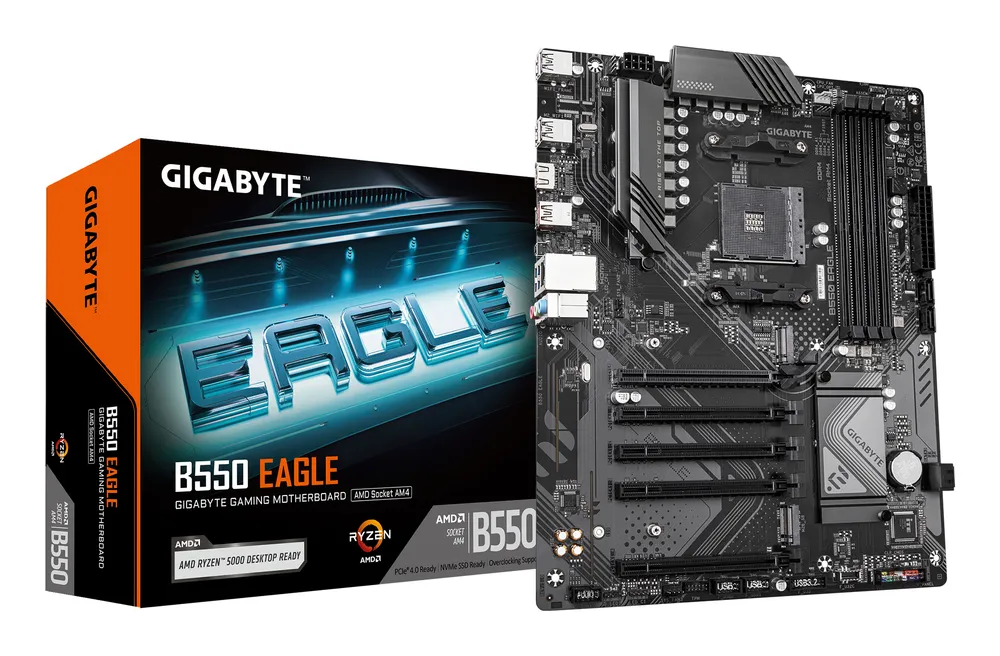 Gigabyte B550 ATX-Mainboard AM4 B550 EAGLE DDR4 128 GB PCIe 4.0 USB 3.2 RAID