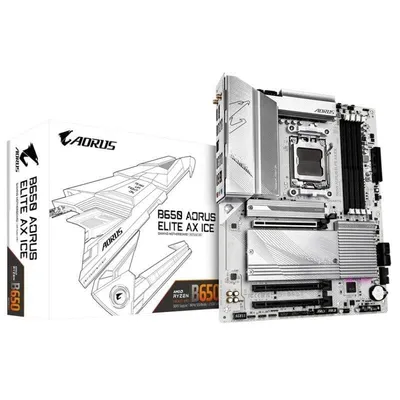 Motherboard Gigabyte B650 AORUS ELITE AX ICE B650 AM5 DDR5 ATX WiFi 6E PCIe 5.0 2.5GbE M.2 RAID