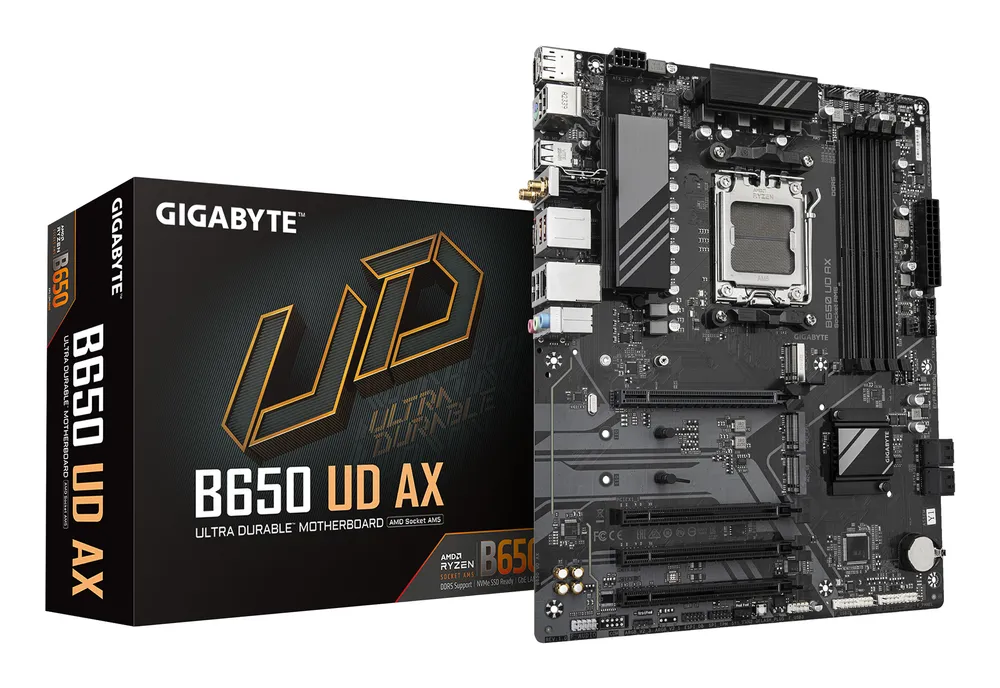 Placa Base GIGABYTE B650 AM5 ATX B650 UD AX WiFi 6 PCIe 5.0 DDR5 7600MHz