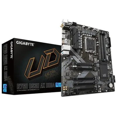 Motherboard Gigabyte B760 DS3H AX Intel B760 LGA 1700 DDR4 ATX WiFi 6E M.2 USB-C RAID