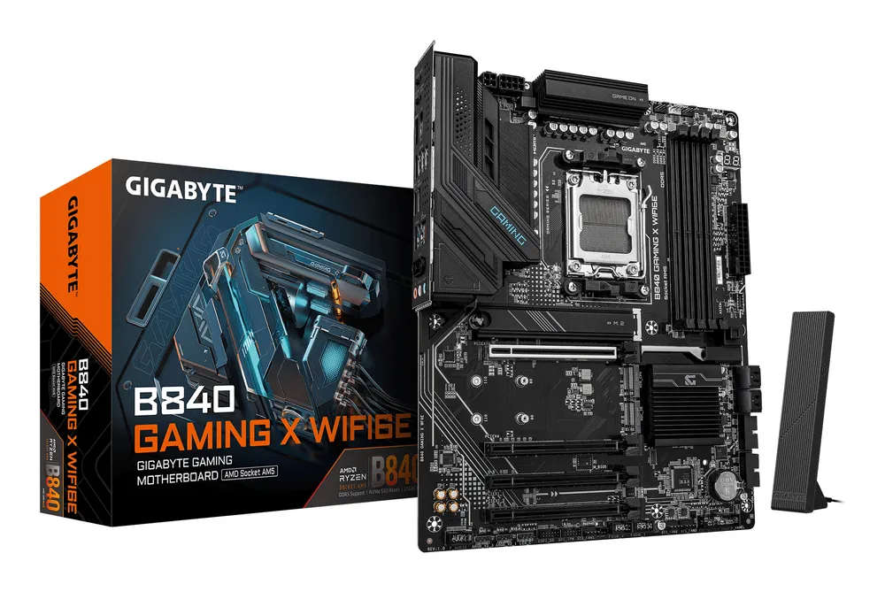Motherboard GIGABYTE B840 GAMING X WiFi6E B840 Sockel AM5 DDR5 ATX 2.5GbE RGB