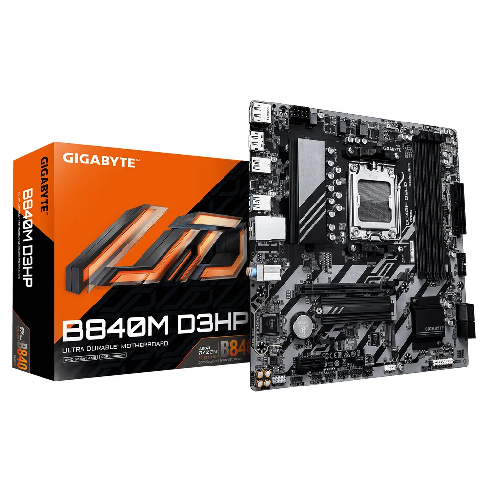Motherboard Gigabyte B840M D3HP B840 Sockel AM5 DDR5 Micro ATX RAID RGB