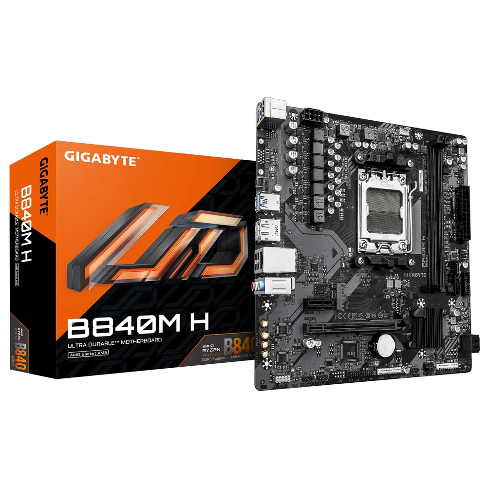 Motherboard GIGABYTE B840M H B840 Socket AM5 DDR5 Micro-ATX kein WiFi 128GB RAID RGB
