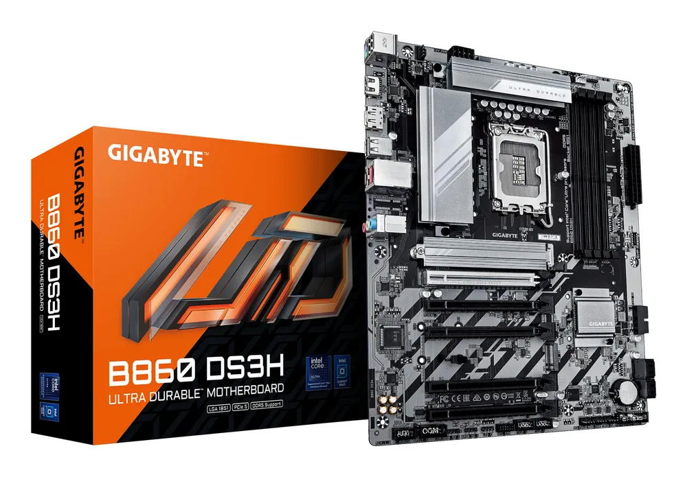 Placa Base Gigabyte B860 LGA 1851 ATX B860 DS3H DDR5 9066MHz PCIe 5.0 LAN 2.5GbE