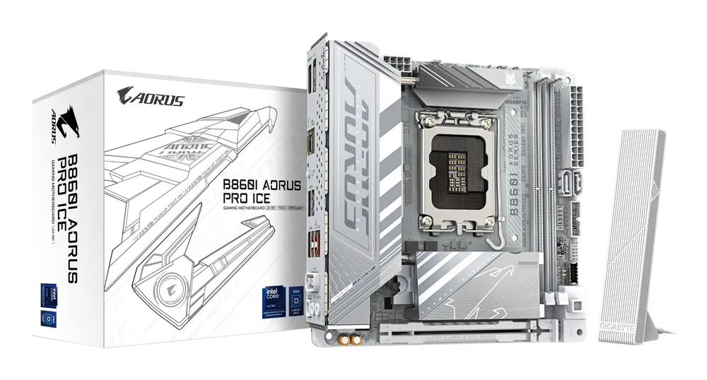 Gigabyte Z890 LGA1851 Mini-ITX-Motherboard B860I AORUS PRO ICE DDR5 USB4 WLAN 7 VRM 8+1+2+1