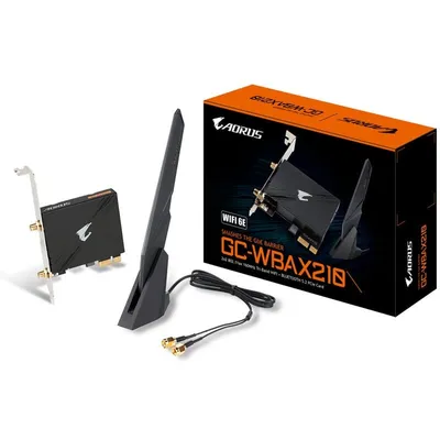 Gigabyte GC-WBAX210 Interne Netzwerkkarte PCIe x1 WiFi 6E AX210 2400Mbit/s + Bluetooth 5.2