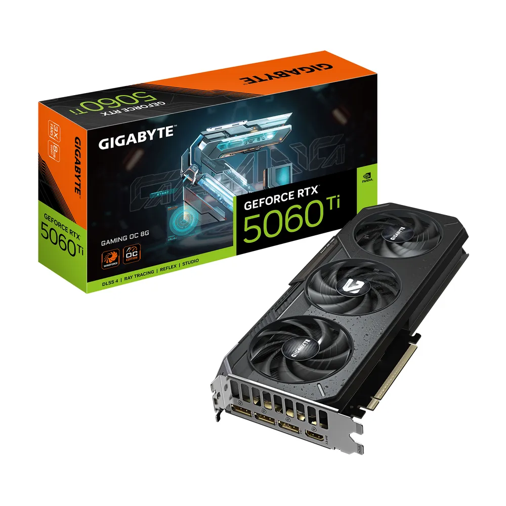 Gigabyte GeForce RTX 5060 Ti GAMING OC 8G Grafikkarte – 8 GB GDDR7, 128 Bit, PC Grafikkarte