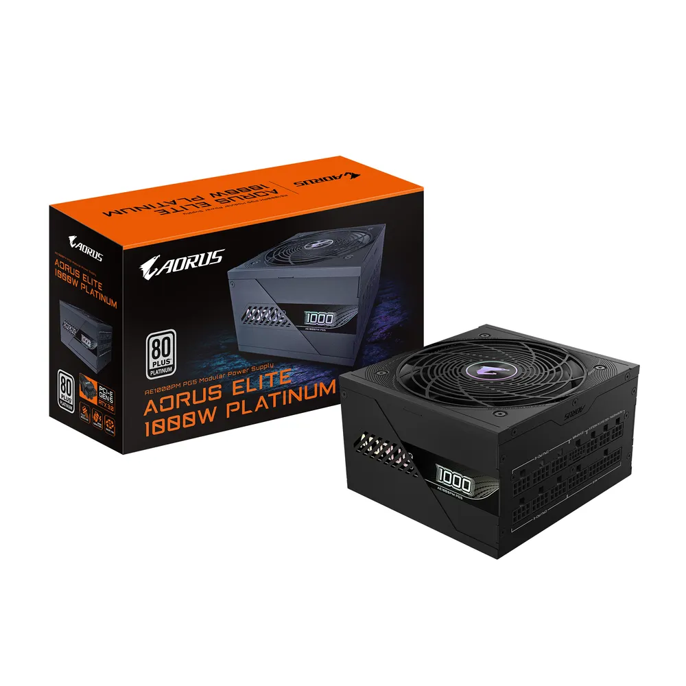 GIGABYTE 1000W 80 PLUS Platinum AORUS ELITE P1000W ICE Modulares PCIe 5.0 ATX 3.0 Netzteil