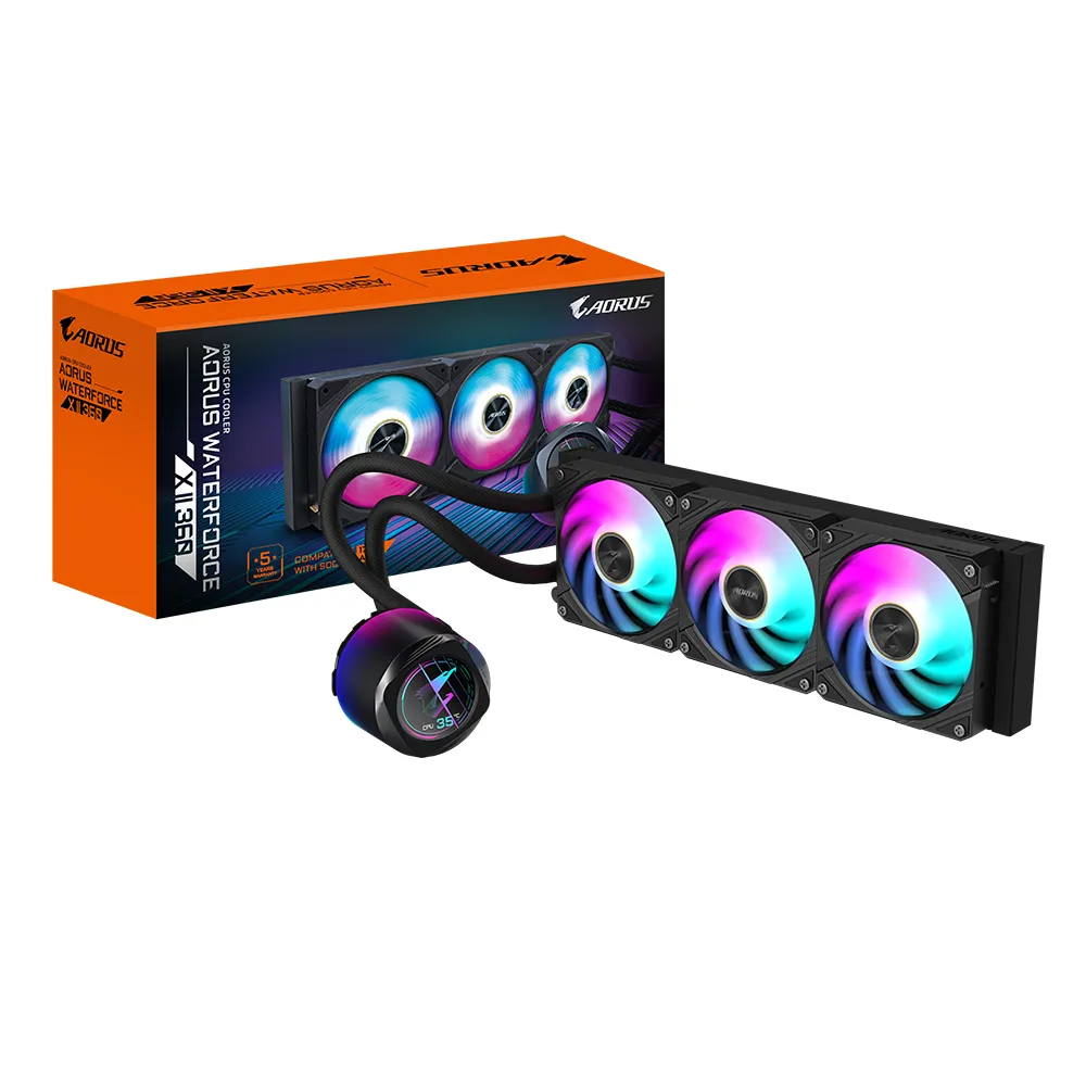 Flüssigkeitskühlung Gigabyte Aorus Waterforce X II 360mm 3 Lüfter ARGB LCD