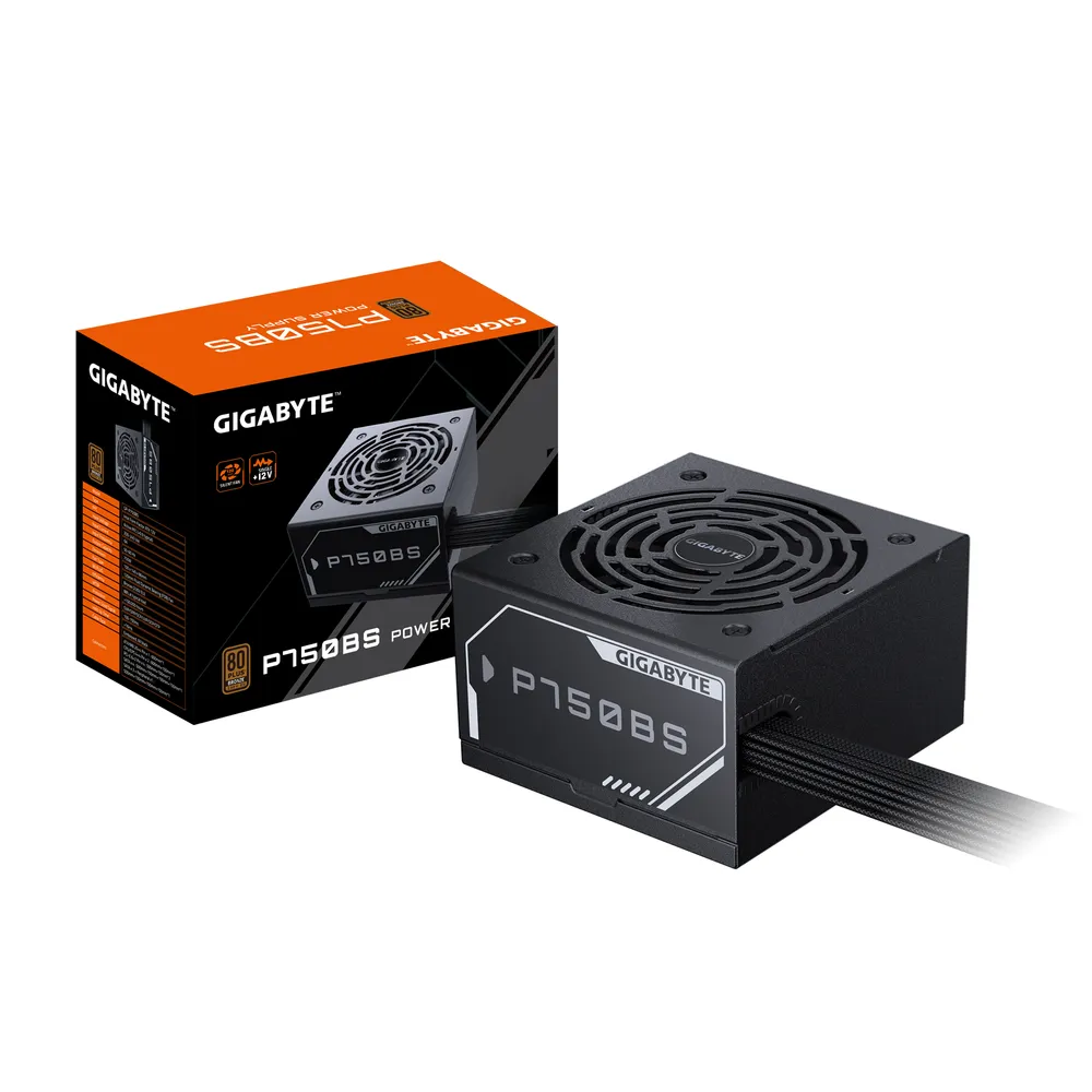 GIGABYTE 750W 80 PLUS Bronze P750BS Netzteil Erweiterter PCI-E 6+2 Pin x4 Schutz