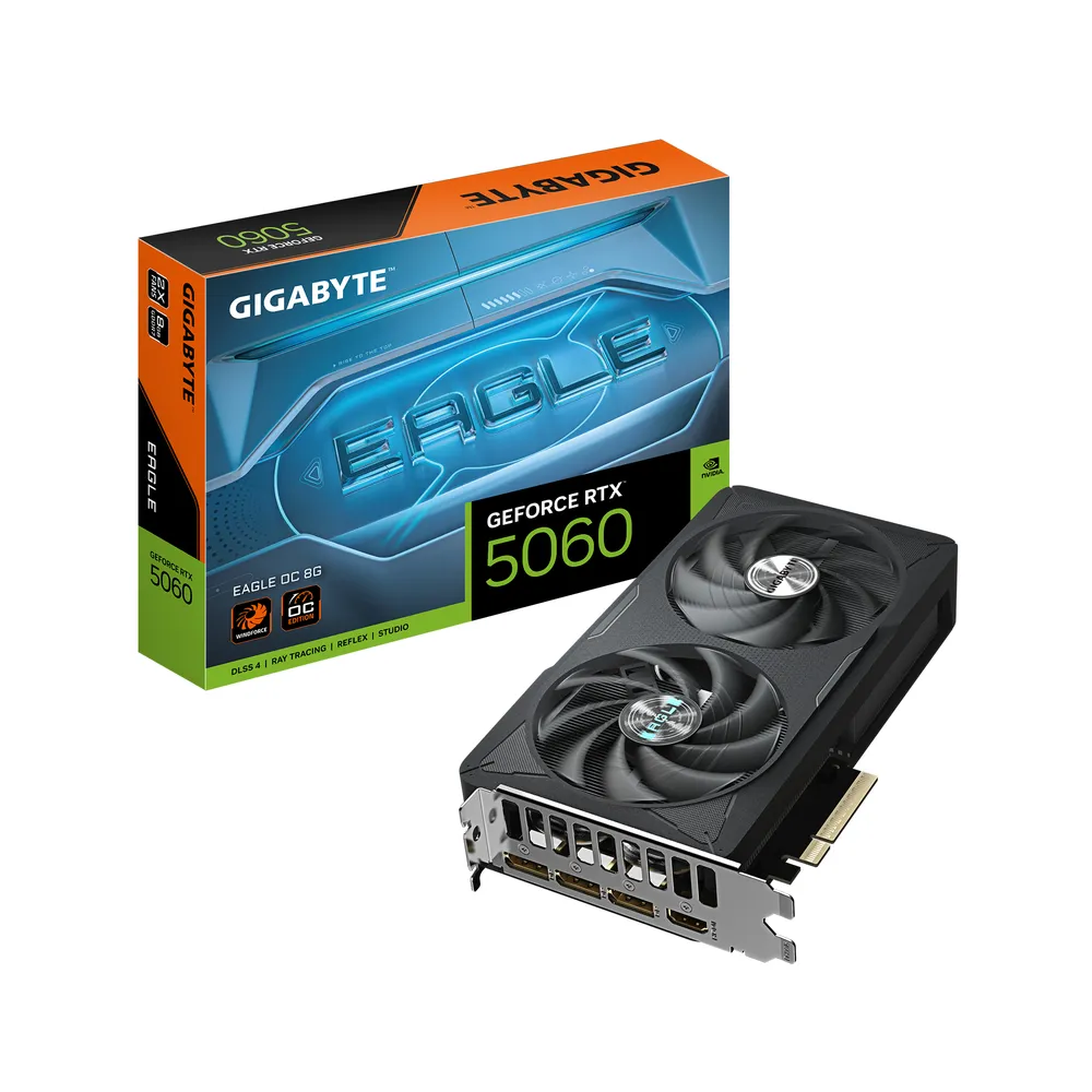 Grafikkarte Gigabyte GeForce RTX 5060 EAGLE OC 8GB GDDR7 Reflex 2 RTX AI DLSS4