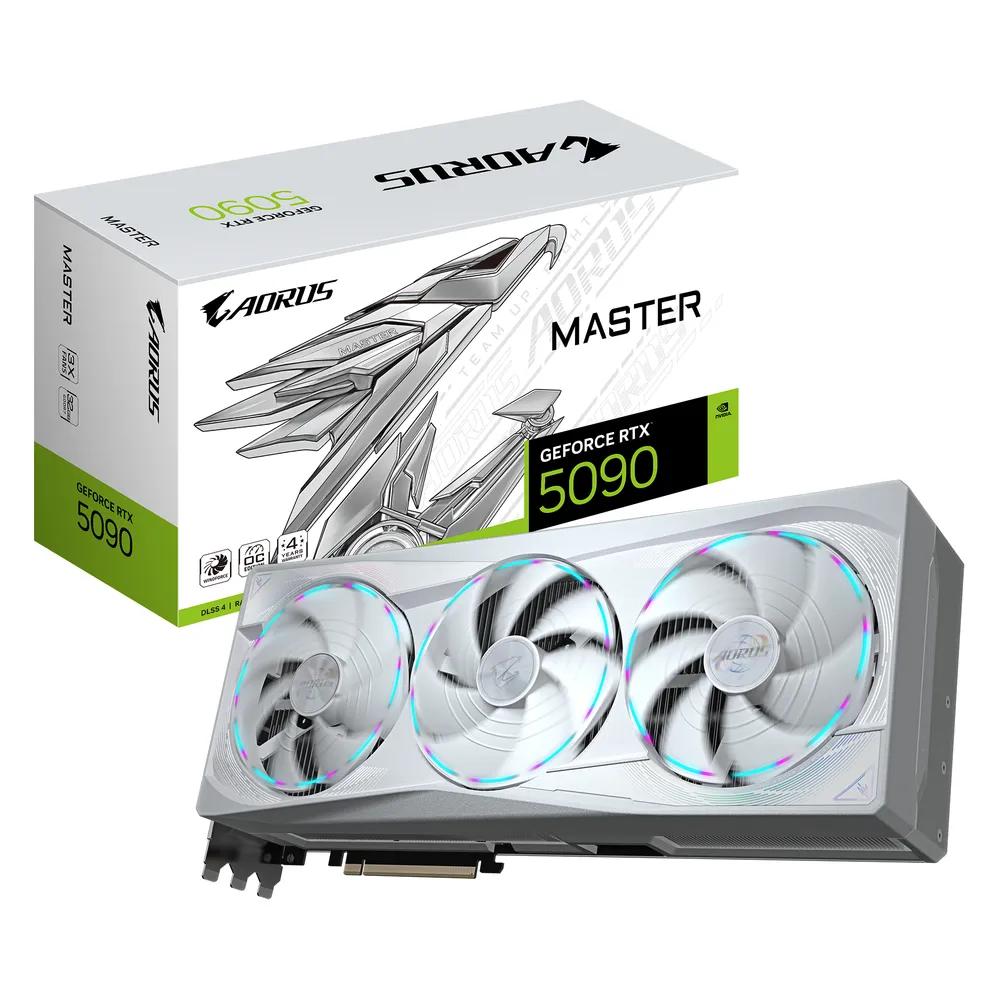 Grafikkarte Gigabyte GeForce RTX 5090 AORUS MASTER ICE 32GB GDDR7 Reflex 2 RTX AI DLSS4