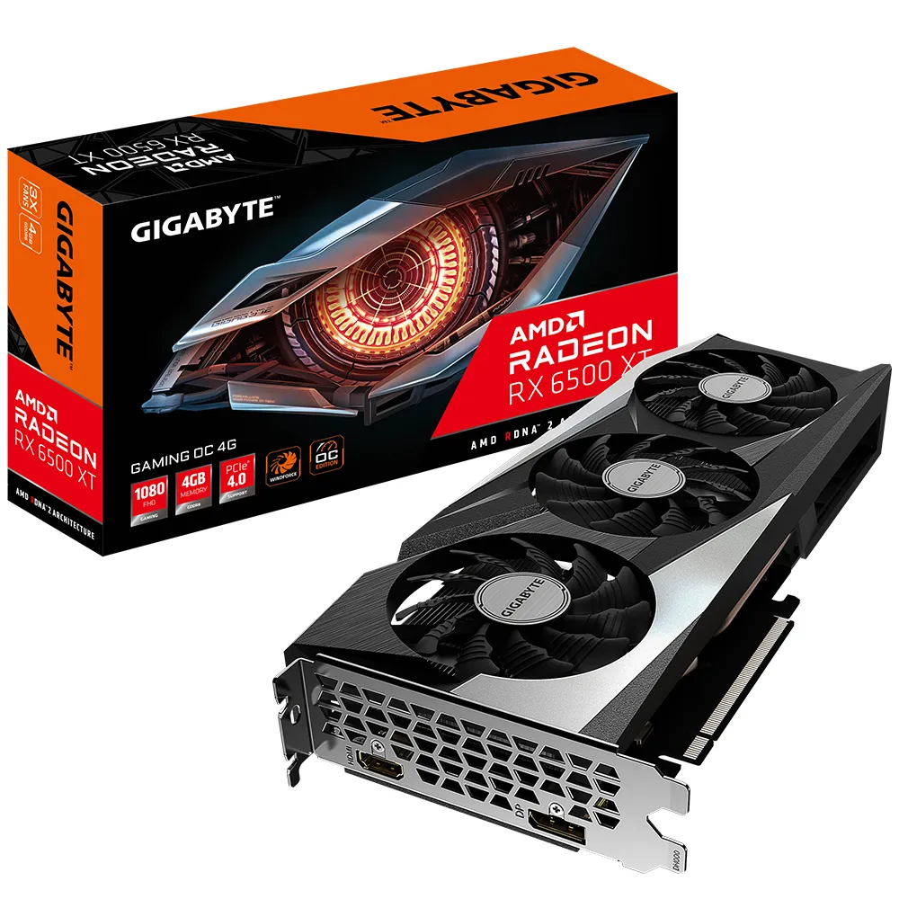 Grafikkarte Gigabyte Radeon RX 6500 XT GAMING OC 4GB GDDR6