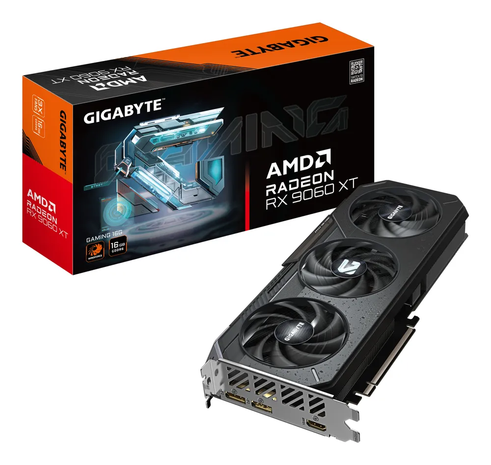 Grafikkarte GIGABYTE Radeon RX 9060 XT GAMING 16G 16GB GDDR6 PCI-E 5.0 3230 MHz Grafikkarte GIGABYTE Radeon RX 9060 XT GAMING 16G 16GB GDDR6 PCI-E 5.0 3230 MHz