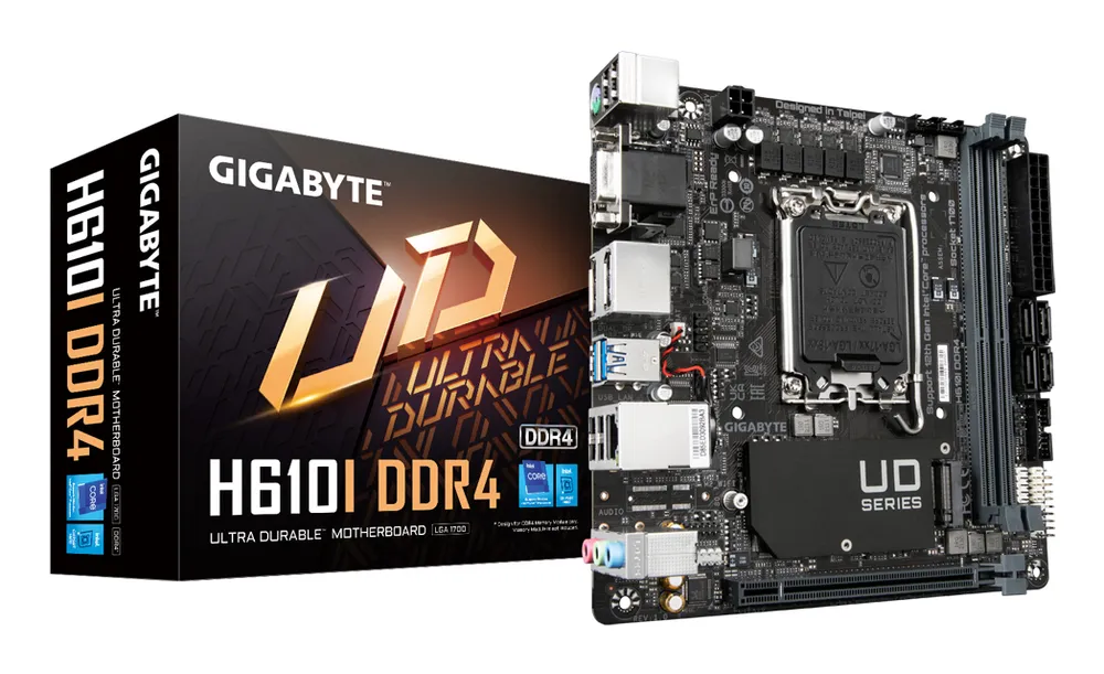 Gigabyte Giga H610i Ddr4 S1700ddr4mitx Motherboard – Intel-kompatibel, 64 GB RAM, USB 3.2 Gen 1, kabellose Konnektivität, Nvme SSD – Leistung ohne Kompromisse!