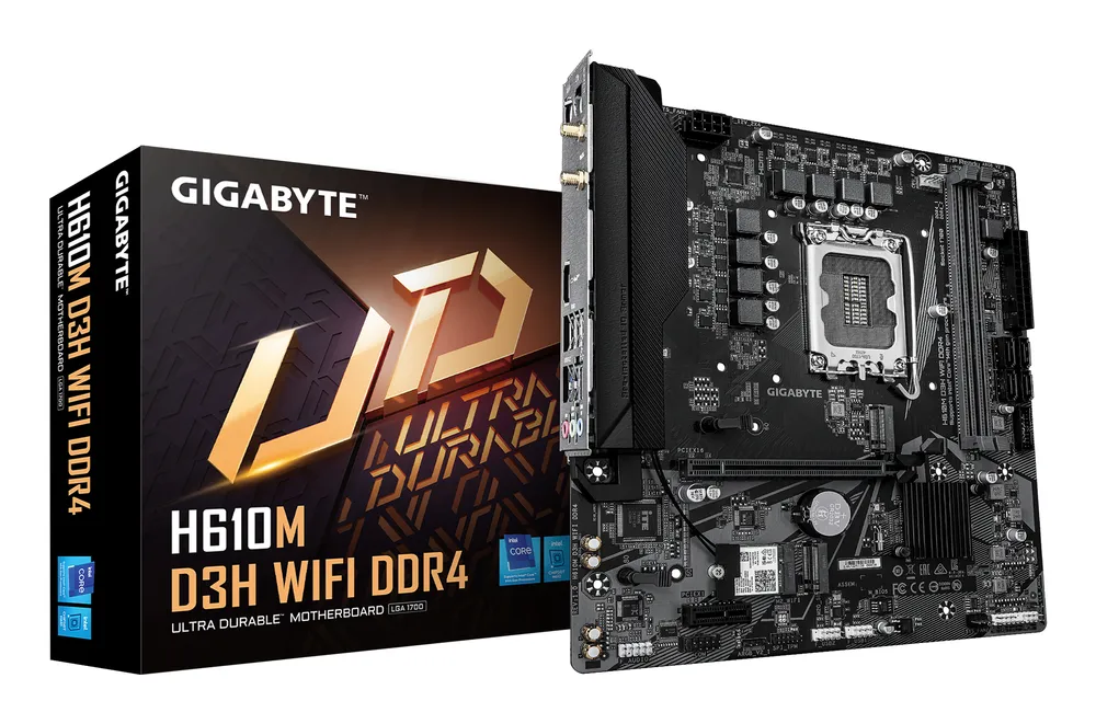 Motherboard Gigabyte H610M D3H WIFI Intel H610 LGA1700 DDR4 Micro ATX WiFi 5 M.2 RGB