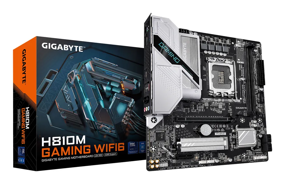 Placa Base Gigabyte Intel H810 LGA 1851 Micro-ATX H810M GAMING WIFI6 DDR5 6400MHz LAN 2.5GbE WiFi 6 PCIe 4.0
