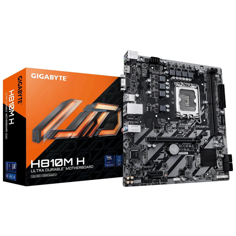 Gigabyte H810-Mainboard Intel H810 LGA 1851 Micro-ATX H810M H DDR5 M.2 RAID USB 3.2