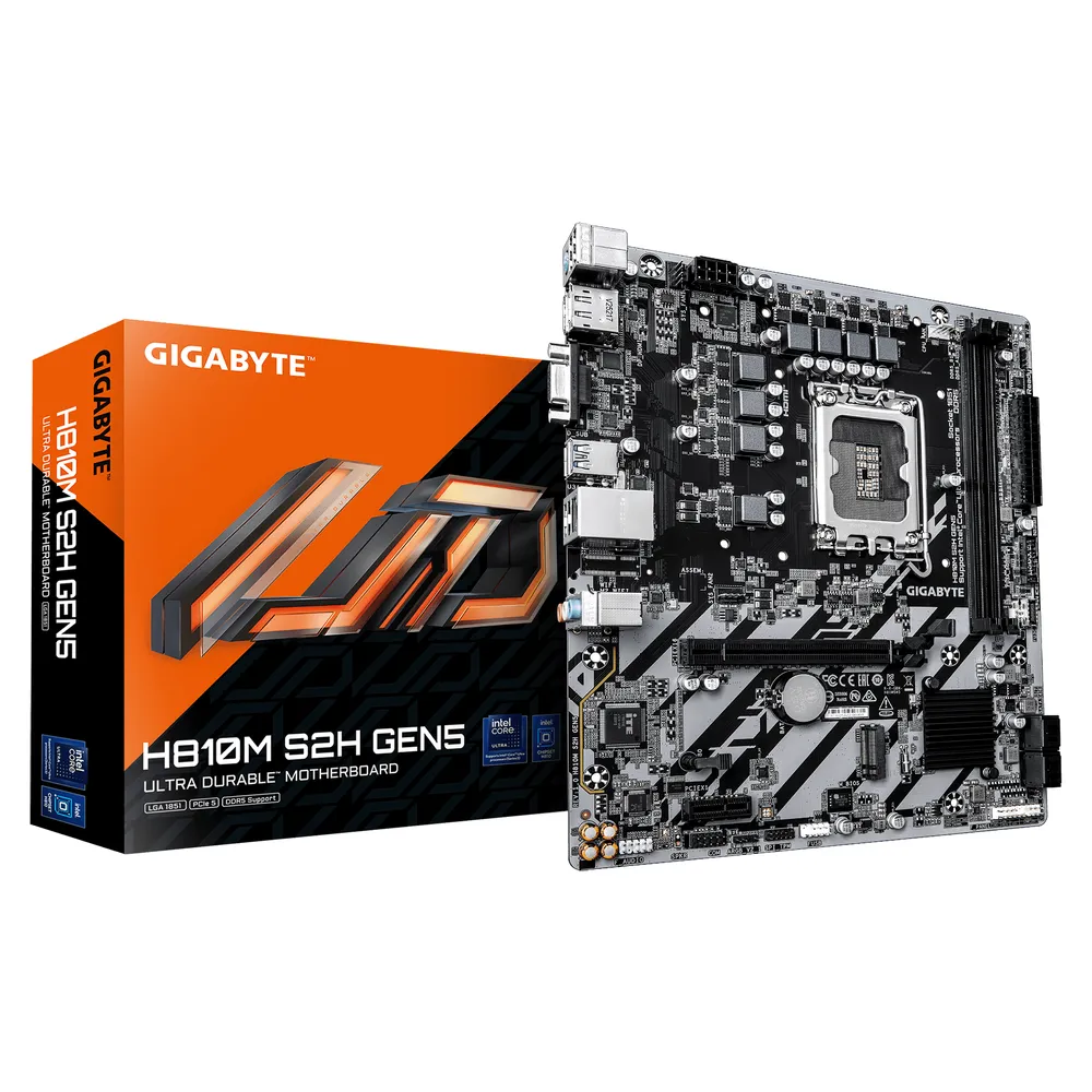 Motherboard Gigabyte H810M S2H GEN5 Intel H810 LGA1851 DDR5 Micro-ATX M.2 RGB