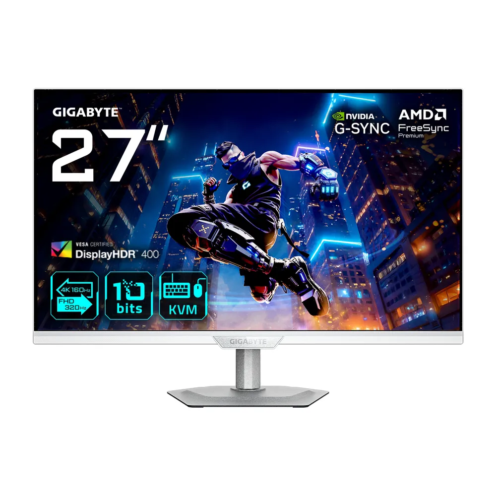 Monitor GIGABYTE M27UP ICE 27" UltraHD 4K 160Hz SS-IPS HDR400 FreeSync Premium Höhenverstellbar