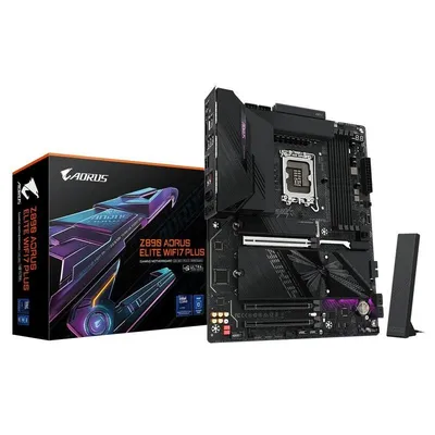 Motherboard GIGABYTE Z890 AORUS ELITE WIFI7 PLUS Intel Z890 LGA1851 DDR5 ATX WiFi7 PCIe 5.0 RGB