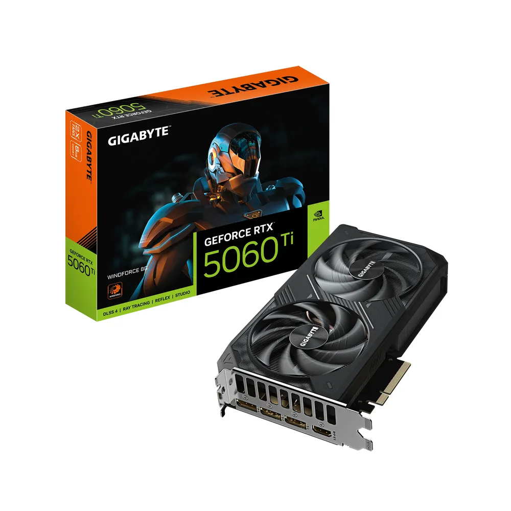 GIGABYTE GeForce RTX 5060 Ti Windforce 8G | gv-n506twf2-8gd | 8GB GDDR7 - 1x HDMI 2.1b