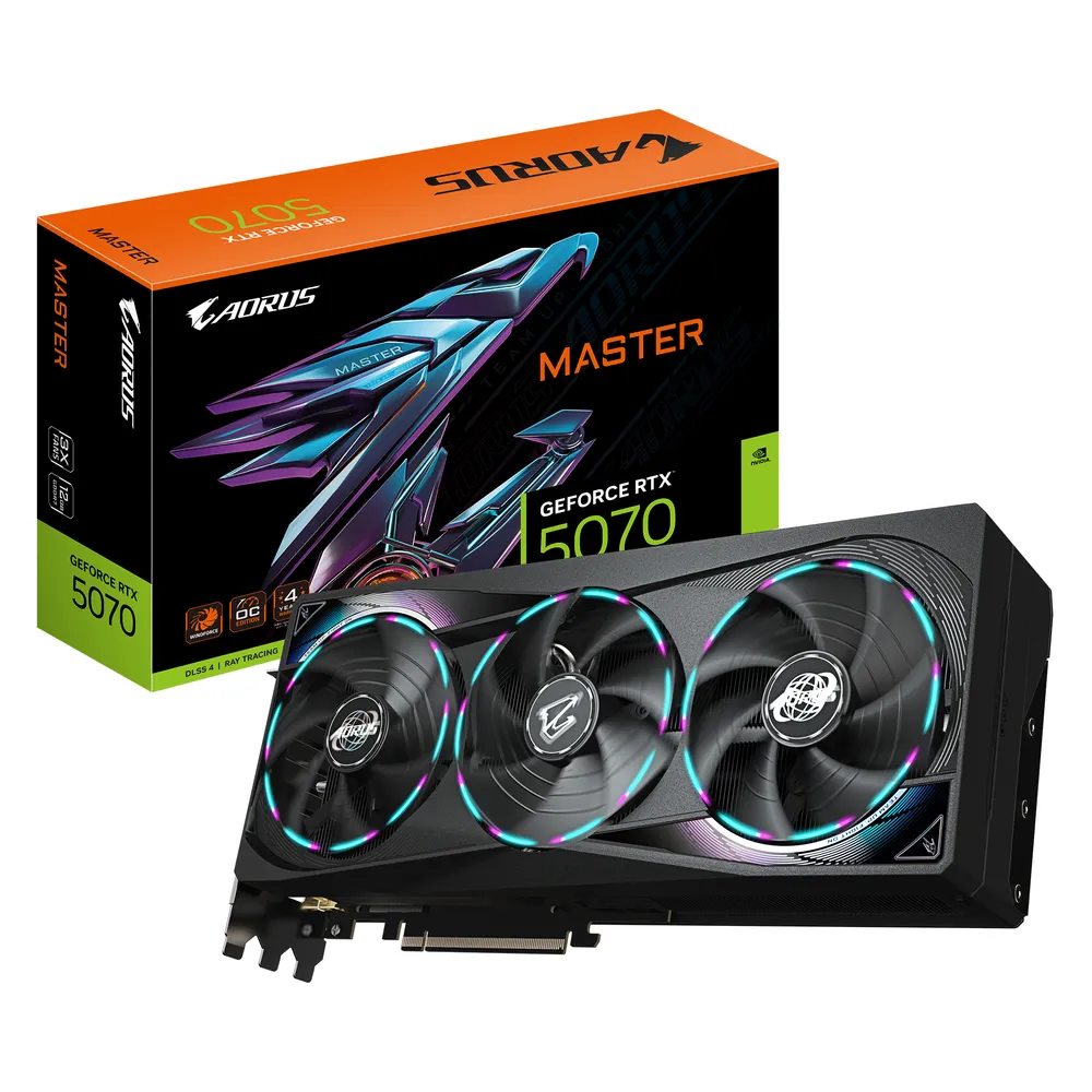 GIGABYTE AORUS GeForce RTX 5070 Master 12G | gv-n5070aorus m-12gd | 12GB GDDR7 - PCIe 5.0 x16