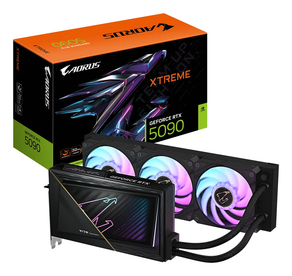 GIGABYTE AORUS GeForce RTX 5090 Xtreme Waterforce 32G | gv-n5090aorusx w-32gd | 32GB GDDR7 - 1x HDMI 2.1b