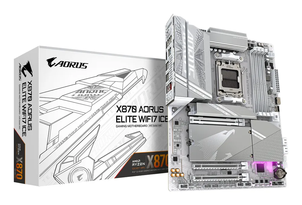 Gigabyte X870 Aorus Elite WIFI7 ICE - AMD X870 - So. AM5 - ATX