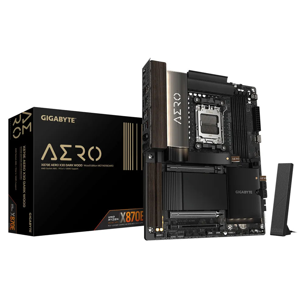 Motherboard GIGABYTE X870E AERO X3D DARK WOOD AMD X870E AM5 DDR5 ATX WiFi 7 USB4