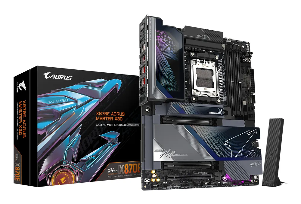 Motherboard Gigabyte X870E AORUS MASTER X3D X870E AM5 DDR5 ATX WiFi 7 USB4 10GbE
