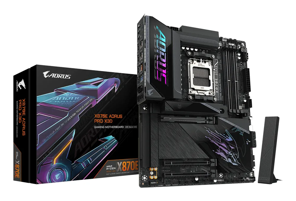 Motherboard Gigabyte X870E AORUS PRO X3D X870E AM5 DDR5 ATX WiFi 7 USB4 RGB