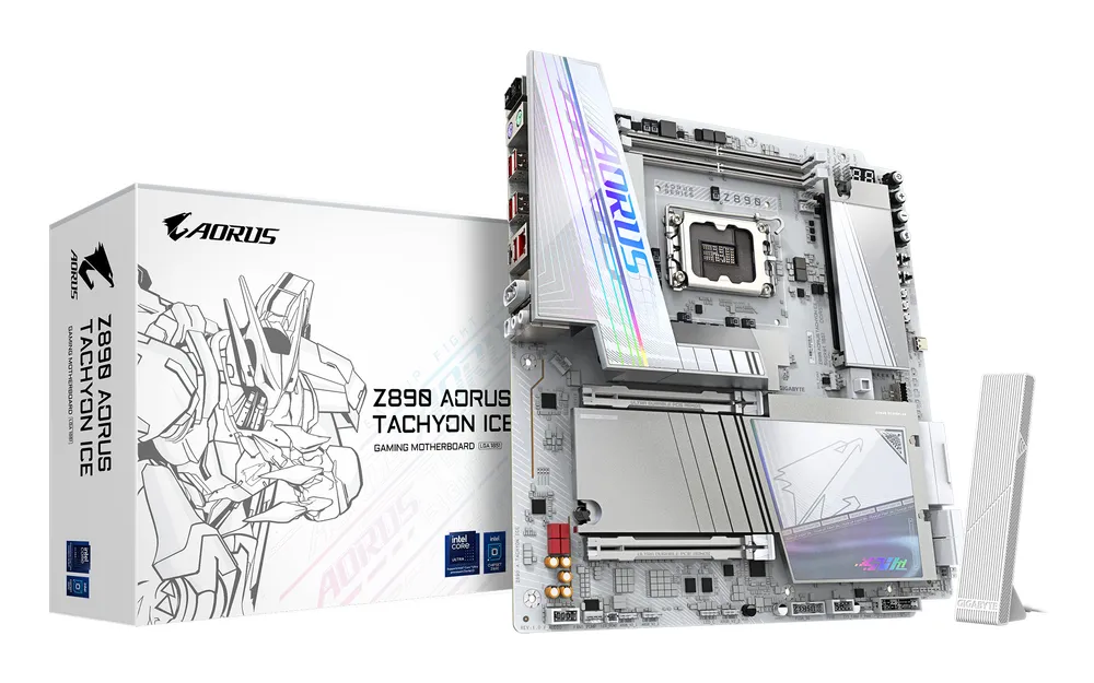 Motherboard Gigabyte Z890 AORUS TACHYON ICE Z890 LGA1851 DDR5 E-ATX WiFi 7 5GbE M.2 RGB