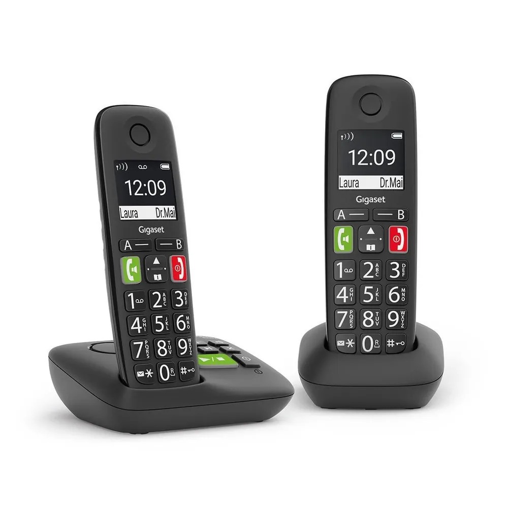 E290A Duo schwarz Schnurloses Telefon