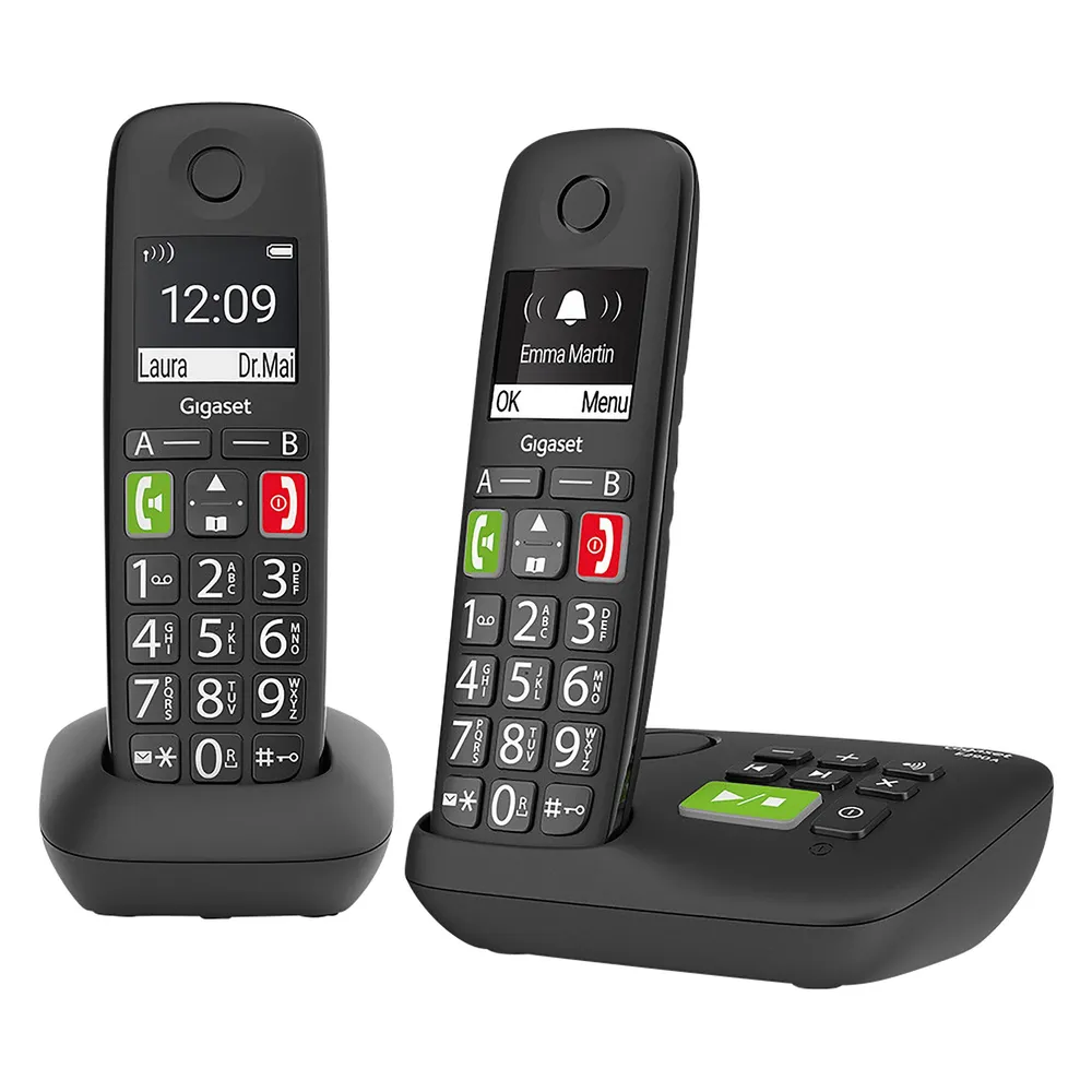 E290A Duo schwarz Schnurloses Telefon