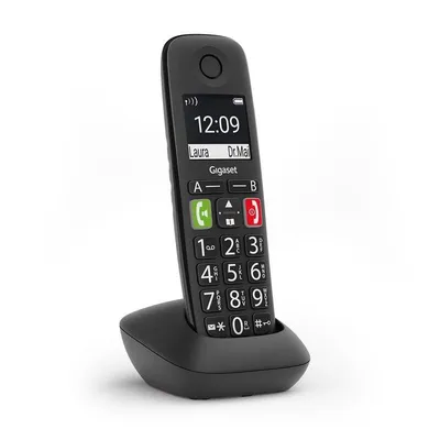 Telefon Gigaset E290HX DECT/Analoglos 150 Einträge Anruferkennung Schwarz