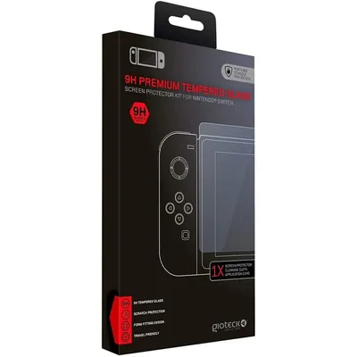 Gioteck 9H Schutzglas aus gehärtetem Glas für Nintendo Switch