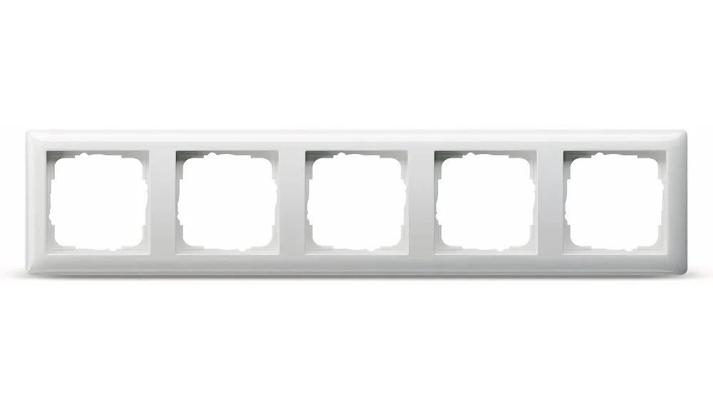 GIRA Abdeckrahmen 5-Fach Standard 55, 021503, reinweiß, glänzend