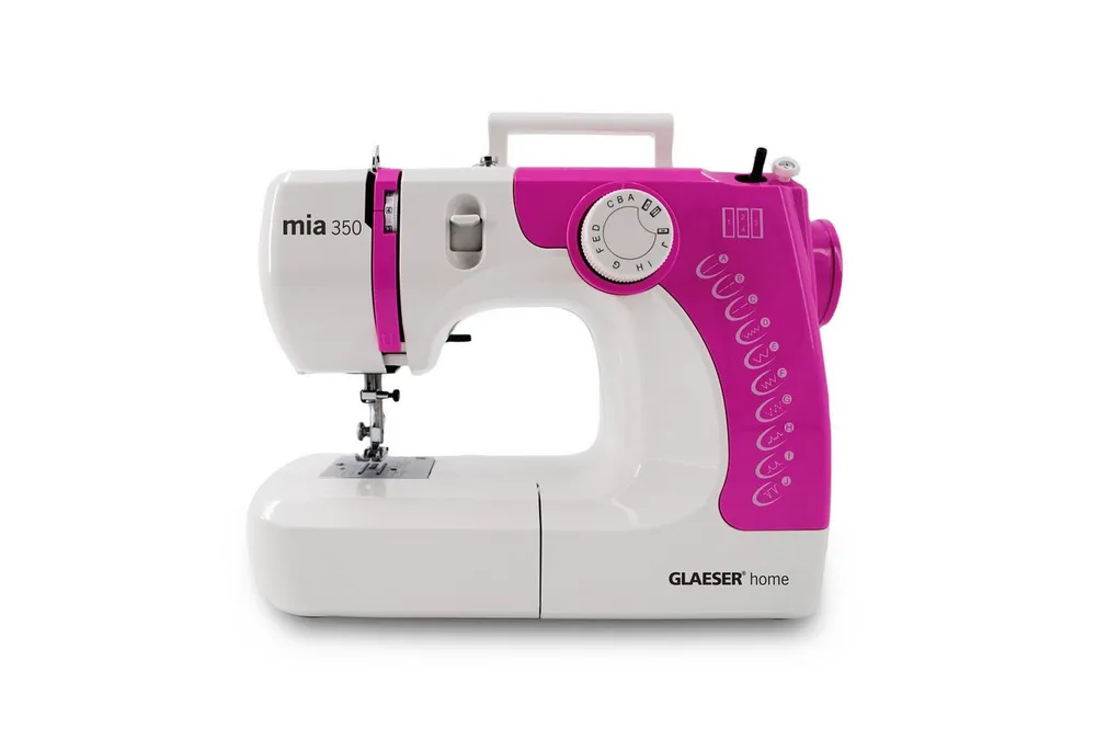 GLAESER home Nähmaschine GLAESERhome Nähmaschine mia350 pink, Anfänger Nähmaschine