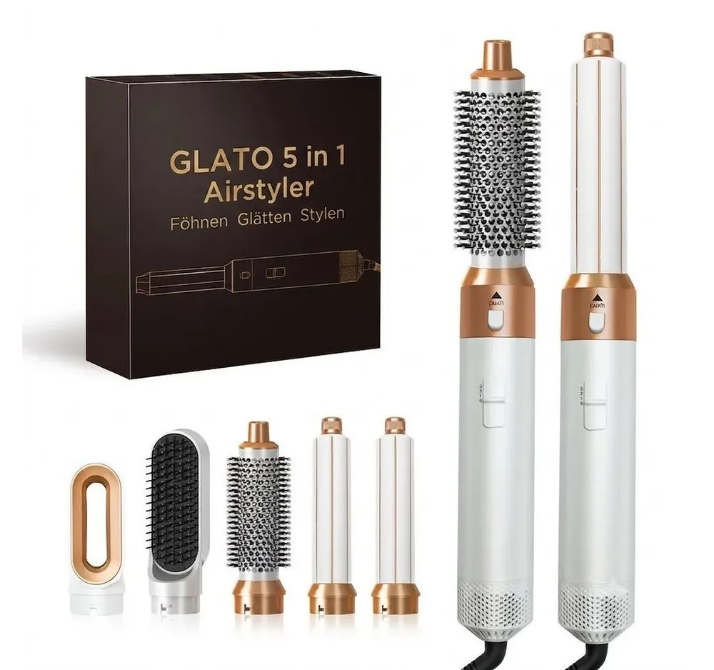 GLATO Multihaarstyler Airstyler, Haarstyler, Haarstyling Set, Lockenstab